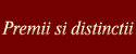 Premii si distinctii nationale si internationale